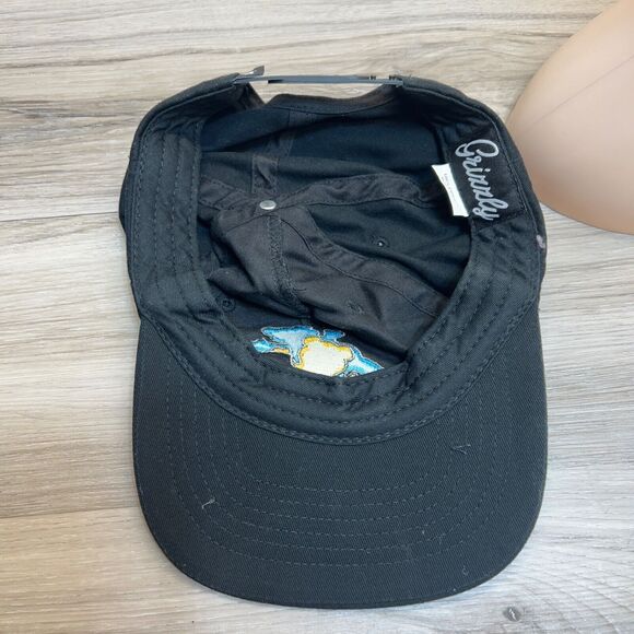 GRIZZLY GRIPTAPE Hat BEAR SNAPBACK Baseball Cap Skate Skating Sk8 OSFM Black - Picture 7 of 7
